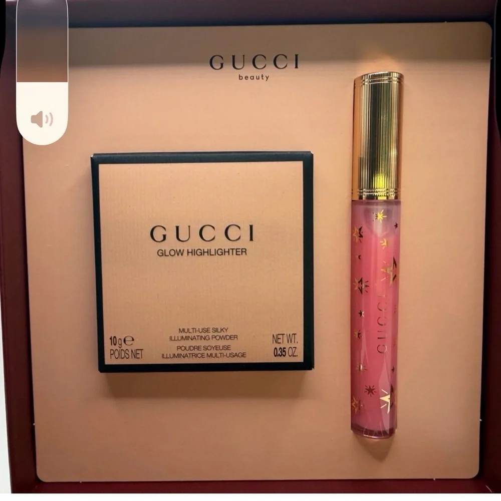 Gucci Highlighter and Lip Gloss set